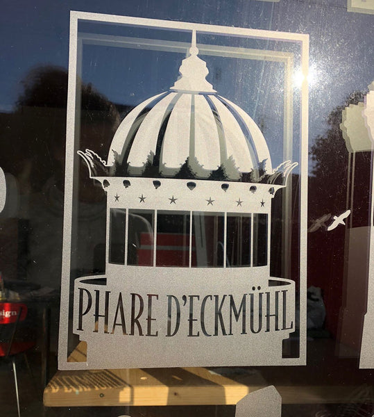 Coupole Phare d'Eckmühl - Sticker Verre Gravé