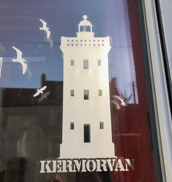 Phare de Kermorvan - Sticker Verre Gravé Breton