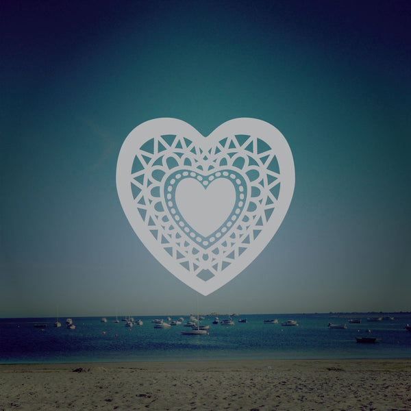 Kalon - Sticker Verre Gravé Cœur Breton