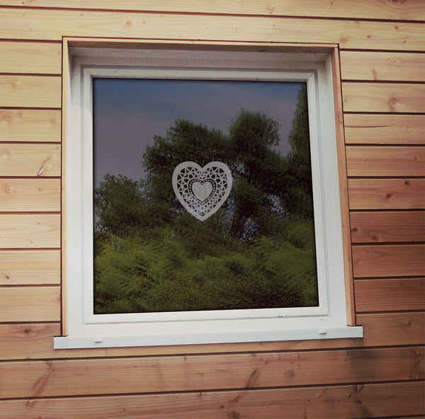 Kalon - Sticker Verre Gravé Cœur Breton